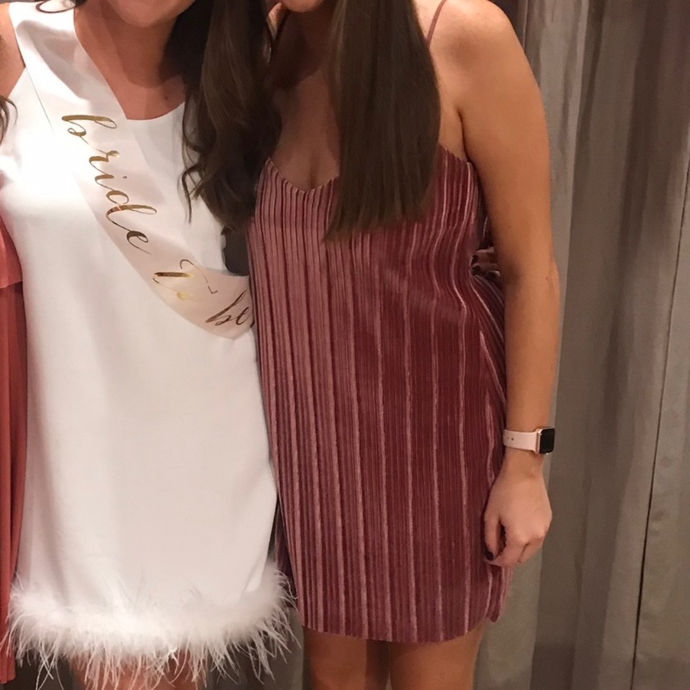 Bardot Pink Pleated Dress